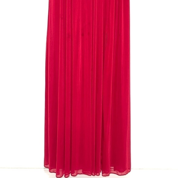 David's Bridal Red Bridesmaid Dress Size 10 - Picture 4 of 16